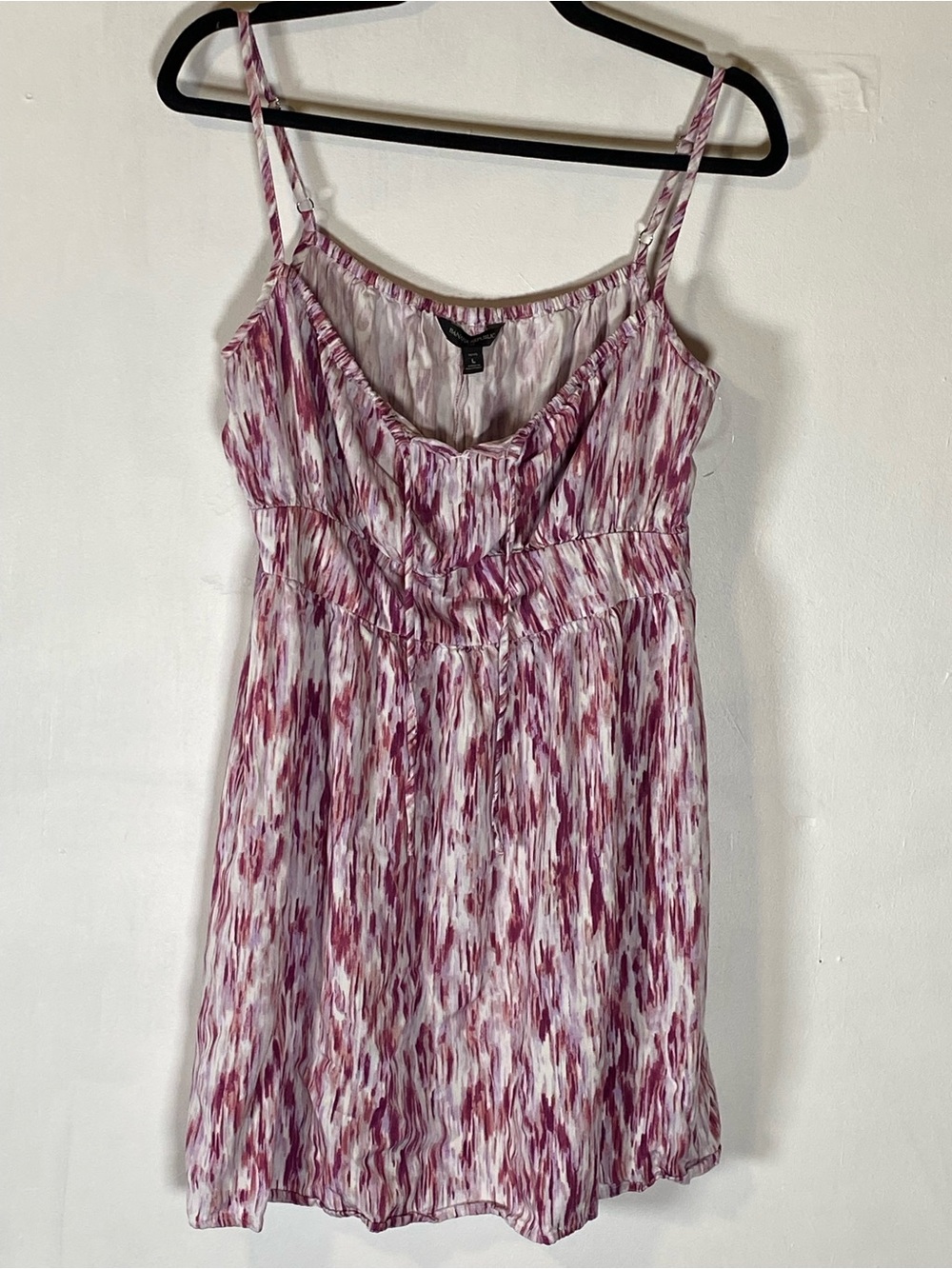 Banana Republic Abstract Print Tassel Sleeveless Dress Petite Large Wartercolor